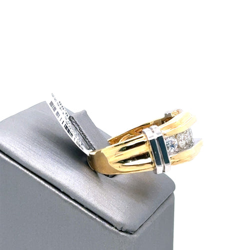 14k Yellow Gold 1.25 CT Diamond Men's Wedding Band, 11.8g, Size 10.75