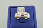 14k Two Tone Gold 0.40 CT Diamond Cluster Men's Band, 10.6gm, Size 11, S101435