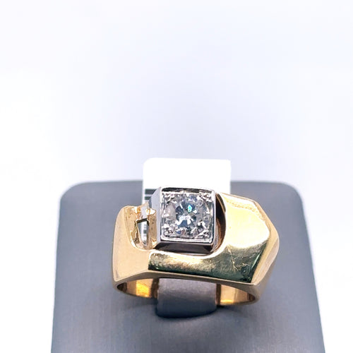 14k Yellow Gold 0.75 CT Diamond Men's Wedding Band, 9.3g, Size 7.75