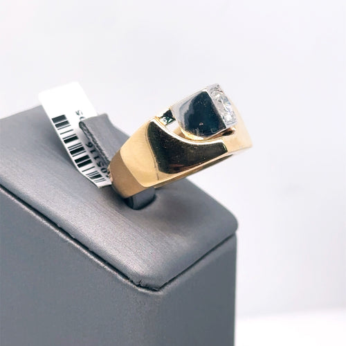 14k Yellow Gold 0.75 CT Diamond Men's Wedding Band, 9.3g, Size 7.75