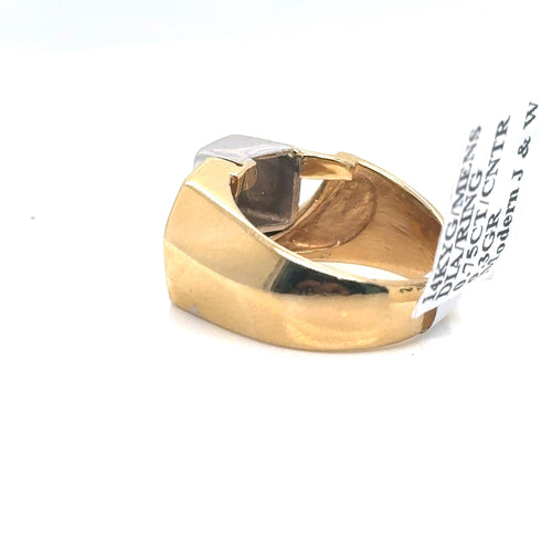 14k Yellow Gold 0.75 CT Diamond Men's Wedding Band, 9.3g, Size 7.75