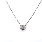 10k White Gold 0.45 Ct Diamond Pendant Necklace, 2.2gm, S15183