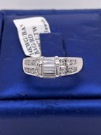 14k White Gold 1.00 CT Diamond Band, 5.9g, Size 6.25, S13149