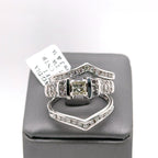 14k White Gold 1.50 CT Diamond Wedding & Engagement Ring Set, 11.2g, S104117