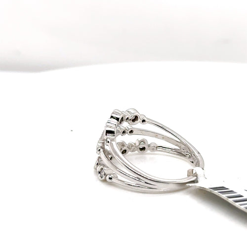 14k White Gold 0.50 CT Diamond Movado Ladies Band, 3.5gm, Size 7, S14978