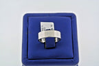 14k White Gold Men's Wide Wedding Band, 5.5gm, Size 8, S102612
