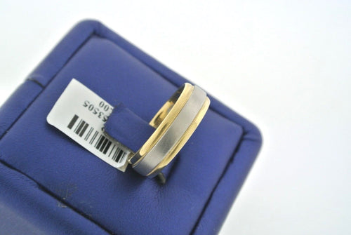 18k Yellow Gold & Platinum Comfort Fit Men's Band, 7.8gm, 6mm, Size 7
