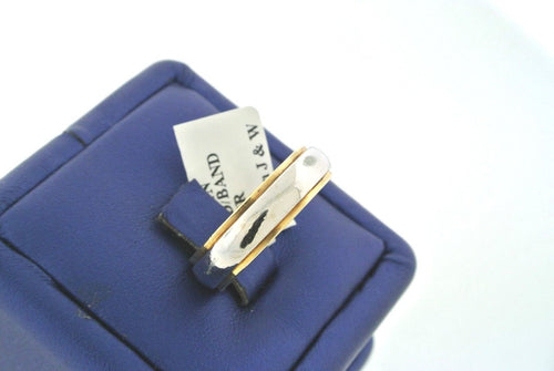 Solid 14K Two-Tone Gold Men's Wedding Band Size 10, Weight: 7gm,S101353