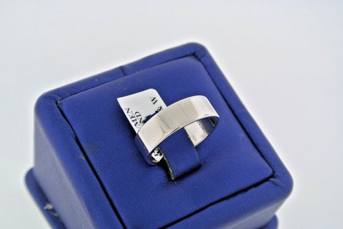 14k White Gold Men's Wide Wedding Band, 5.5gm, Size 8, S102612