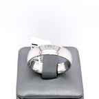 14k White Gold Comfort Fit Men's Wedding Band, 7.1gm, Size 12.5, S105297