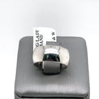 14k White Gold Ladies Wide Wedding Band, 6.5gm, Size5, S101583