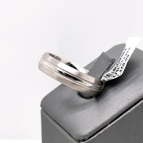 14k White Gold Men's Wedding Band, 6.7gm, Size 10, 6mm, S103311