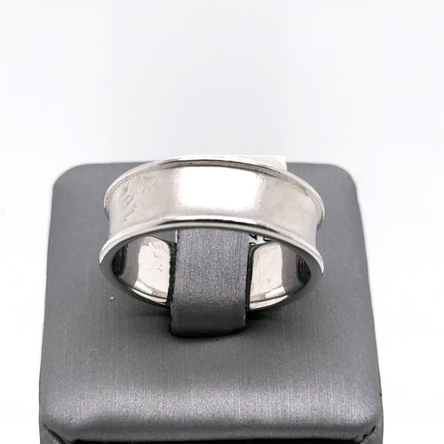 14k White Gold Comfort Fit Men's Wedding Band, 8.2gm, Size 10.75 S101600