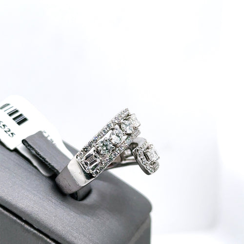 14k White Gold 2.00CT Diamond Ladies Bypass Band, 6.1G, Size 7 S107405