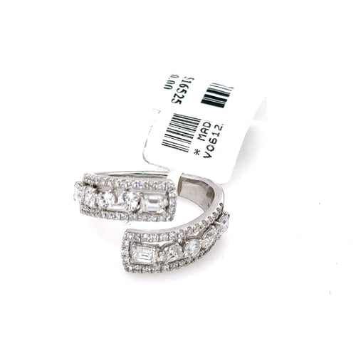 14k White Gold 2.00CT Diamond Ladies Bypass Band, 6.1G, Size 7 S107405