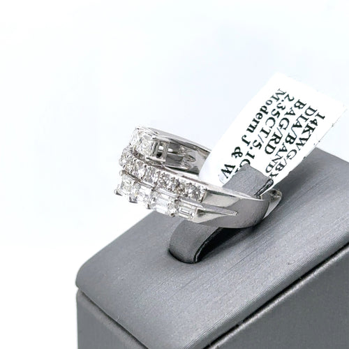 14k White Gold 2.35CT Diamond Ladies Bypass Band, 5.1G, Size 7, S107408