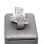 14k White Gold 2.35CT Diamond Ladies Bypass Band, 5.1G, Size 7, S107408