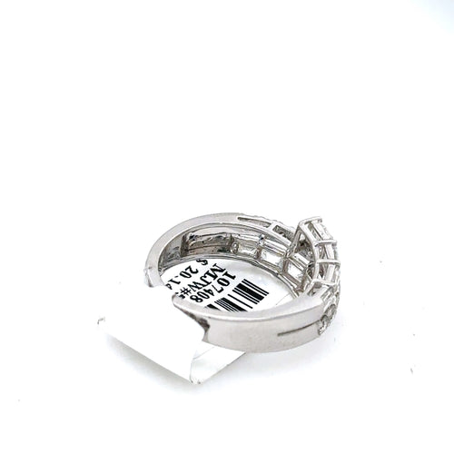 14k White Gold 2.35CT Diamond Ladies Bypass Band, 5.1G, Size 7, S107408