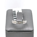 14k White Gold 0.50CT Princess Diamond Ladies Band, 2.7g, Size 5.5