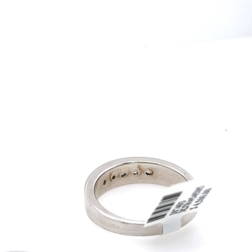 14k White Gold 0.50CT Diamond Men's Wedding Band,7.4g, Size 10.5, S107493