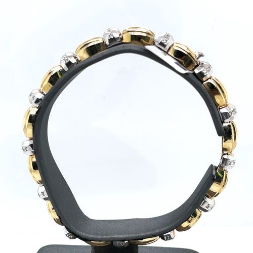 14k Two Tone Gold .50 CT Ladies Diamond Bracelet, 20.5gm, 7", S102523