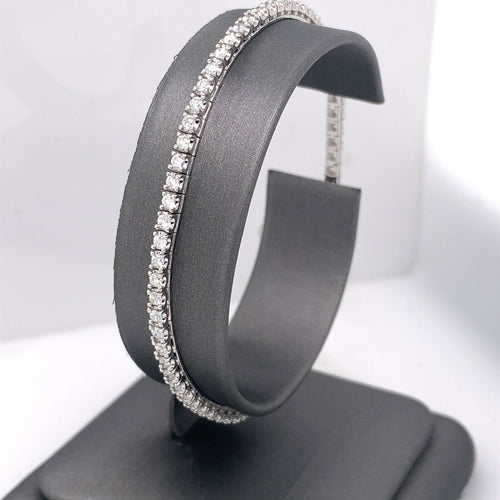 18k White Gold 2.50 CT Diamond Ladies Tennis Bracelet, 9.3g, 7.5", S106429