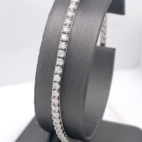 18k White Gold 2.50 CT Diamond Ladies Tennis Bracelet, 9.3g, 7.5", S106429