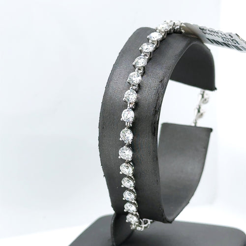 14k White Gold 7.5CT Diamond Tennis Ladies Bracelet, 11.9g, 7", S15162