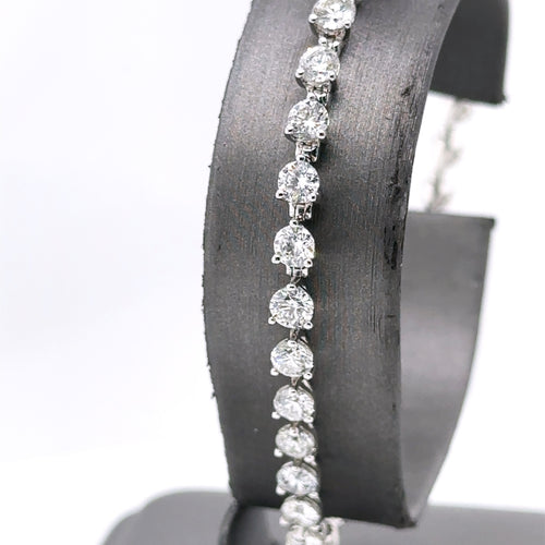 14k White Gold 7.5CT Diamond Tennis Ladies Bracelet, 11.9g, 7", S15162