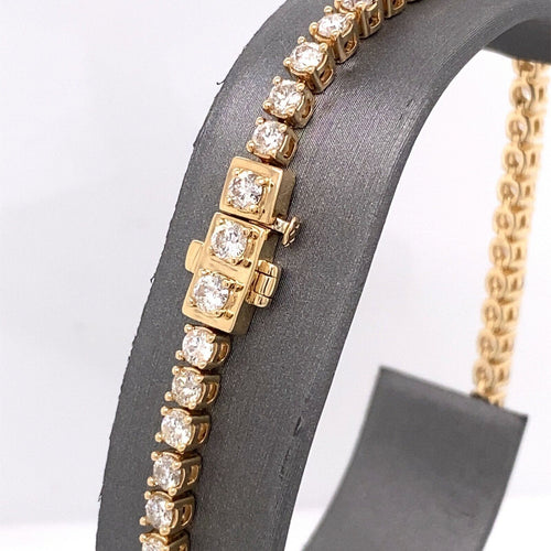 14k Yellow Gold 6.50 CT Diamond Tennis Bracelet, 8", 13.4g, S15161