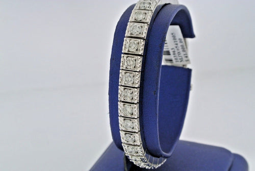 14k White Gold 9.00 CT Diamond Ladies Tennis Bracelet, 37.5gm, 7", S103963