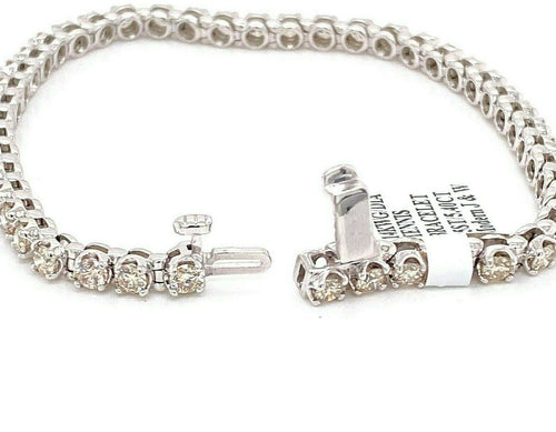 14k White Gold 5.40 CT Diamond Tennis Bracelet, 11.9gm, 7", S105517
