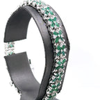 14k White Gold 10.00 CT Emerald & Diamond Tennis Bracelet, 19.1g, 7" S102272
