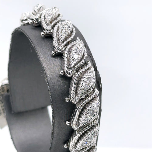 18K White Gold 2.00CT Diamonds Ladies Bracelet, 48.7G, S103753