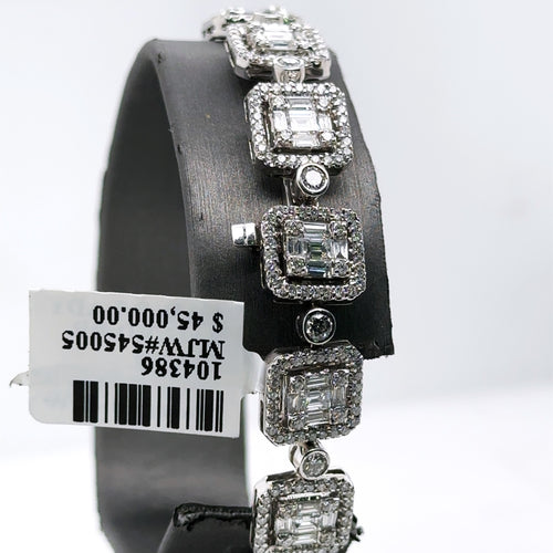 18K White Gold 7.00CT Diamonds Ladies Bracelet, 18.8G, 7", S104386