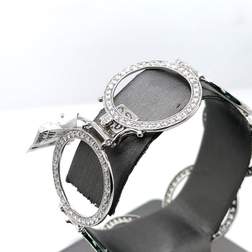 18K White Gold 6.50CT Diamonds Circles Ladies Bracelet, 16.00G, 7", S103214