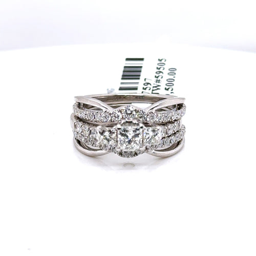 The Leo 14k White Gold 0.69 CT Diamond Engagement Band Size 6.75 S107598