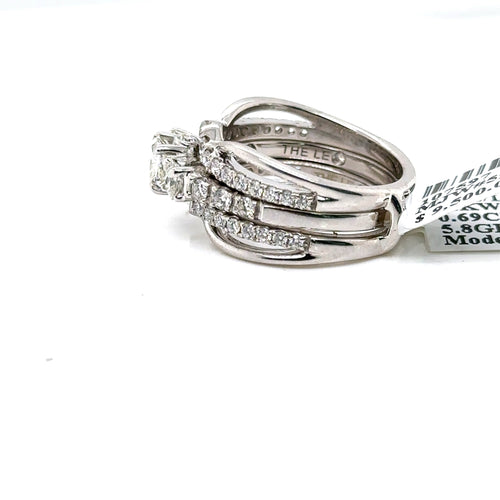 The Leo 14k White Gold 0.69 CT Diamond Engagement Band Size 6.75 S107598