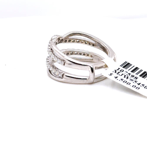 The Leo 14k White Gold 0.69 CT Diamond Engagement Band Size 6.75 S107598