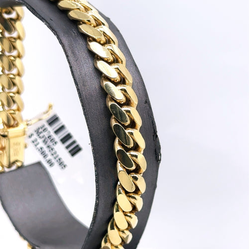 14k Yellow Gold Men's Cuban Link Bracelet,8.5", 47.8g, S107605