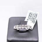 14k White Gold 1.55CT Oval Cut Diamond Ladies Band, 3.4g, Size 7, S107618