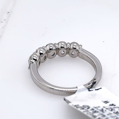 14k White Gold 1.75CT Oval Cut Diamond Ladies Band, 4.0g, Size 7, S107620