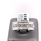 14k White Gold 2.00 CT Diamond Men's Wedding Band, 16.7g, Size 10.5, S107613