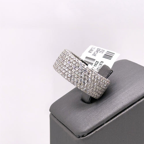 14k White Gold 4.50CT Diamond Ladies Pave Band, 7.3g, Size 7, S107622