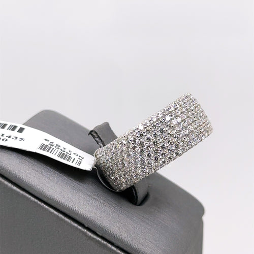 14k White Gold 4.50CT Diamond Ladies Pave Band, 7.3g, Size 7, S107622