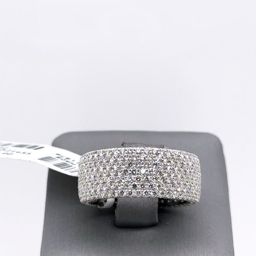 14k White Gold 4.50CT Diamond Ladies Pave Band, 7.3g, Size 7, S107622