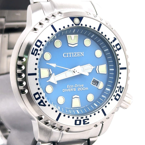 Citizen Promaster Dive Eco Drive 44mm Blue dial Stainless Steel Watch BN0165-55L