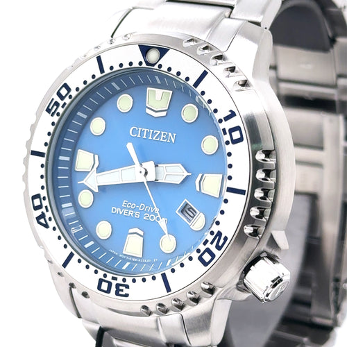 Citizen Promaster Dive Eco Drive 44mm Blue dial Stainless Steel Watch BN0165-55L