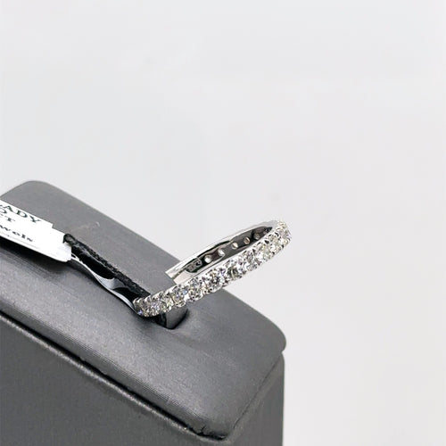 14k White Gold 1.25 CT Diamond Ladies Wedding Band, 2.4G, Size 7, S15942