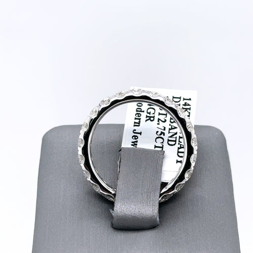 14k White Gold 2.75 CT Diamond Ladies Wedding Band, 4.4G, Size 7,  S15944